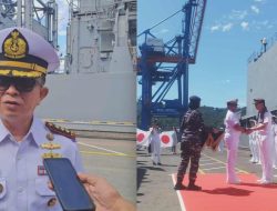 Perkokoh Hubungan Pertahanan Maritim Indonesia – Jepang, Kodaeral VIII Sambut Kedatangan Dua Kapal Perang Jepang di Kota Bitung