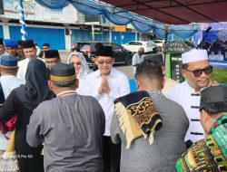 Hadiri Sholat Idul Fitri di Pusat Kota Bitung, Ini Harapan Wali Kota Hengky Honandar