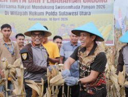 Wali Kota Weny Gaib Dampingi Kakorbinmas Polri Panen Raya Jagung di Kotamobagu