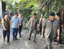 Pemerintah Pusat Turun, Walikota Bitung Tinjau Lokasi Terdampak Gempa