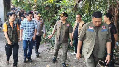 Pemerintah Pusat Turun, Walikota Bitung Tinjau Lokasi Terdampak Gempa