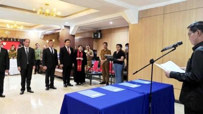 Perkuat Struktur Birokrasi, Wali Kota Bitung Lantik 4 Pejabat Eselon II