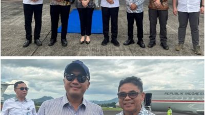 Usai Kunker, Plt Bupati Sitaro Antar Mensesneg RI Ke Bandara