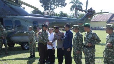 AKBP Irwanto Pimpin Pengamanan Kunjungan Menhan RI di Kotamobagu