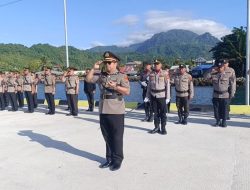 Tabur Bunga di Dermaga Kotabunan, Polres Boltim Refleksikan Semangat Pengabdian Bhayangkara