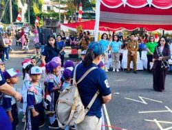 Bunda PAUD Bitung Lepas Ribuan Peserta Gerak Jalan Gembira TK/PAUD
