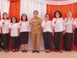 Hadiri Pelantikan Srikandi Jaga Desa, Pemkot Bitung Topang Peran Perempuan Dalam Pembangunan Desa