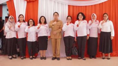 Hadiri Pelantikan Srikandi Jaga Desa, Pemkot Bitung Topang Peran Perempuan Dalam Pembangunan Desa