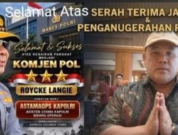 KANNI Apresiasi Promosi Komjen Roycke Harry Langie sebagai Astamaops Kapolri