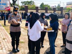 HUT Polwan ke-78, Polwan Polres Kotamobagu Dapat Kejutan Usai Apel Pagi