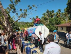 Semarak HUT Propam Polri ke-24, Polres Boltim Salurkan Air Bersih untuk Warga Desa Dodap