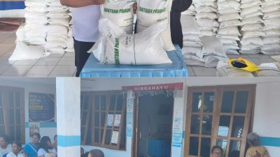 472 Warga Madidir Unet Terima Bantuan Pangan, Masing-Masing Dapat 30 Kg Beras