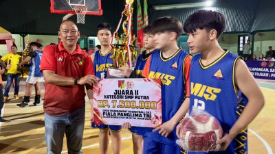 Semarak Piala Panglima TNI 2026, Dirpolairud Wakili Kapolda Sulut di Open Tournament Basket