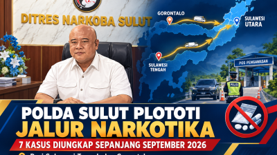 Polda Sulut Pelototi Jalur Peredaran Narkotika yang Berasal dari ‘Tetangga Sebelah’