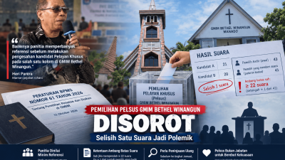 Panitia Dinilai Minim Referensi, Pemilihan Pelsus GMIM Bethel Winangun Disorot: Selisih Satu Suara Jadi Polemik